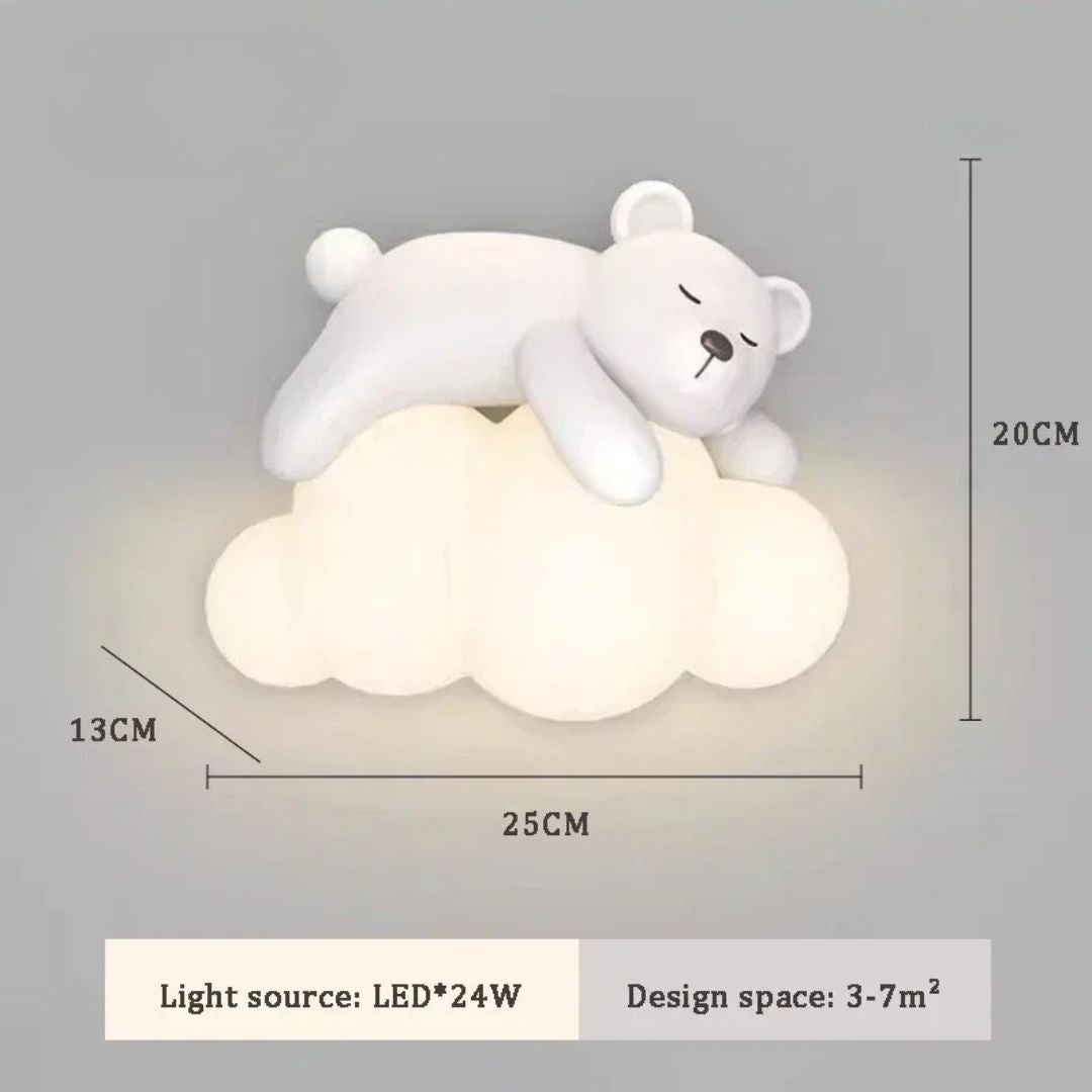 Lampe murale LED Polar Bear - Résine et polyéthylène-Veilleuse cocon