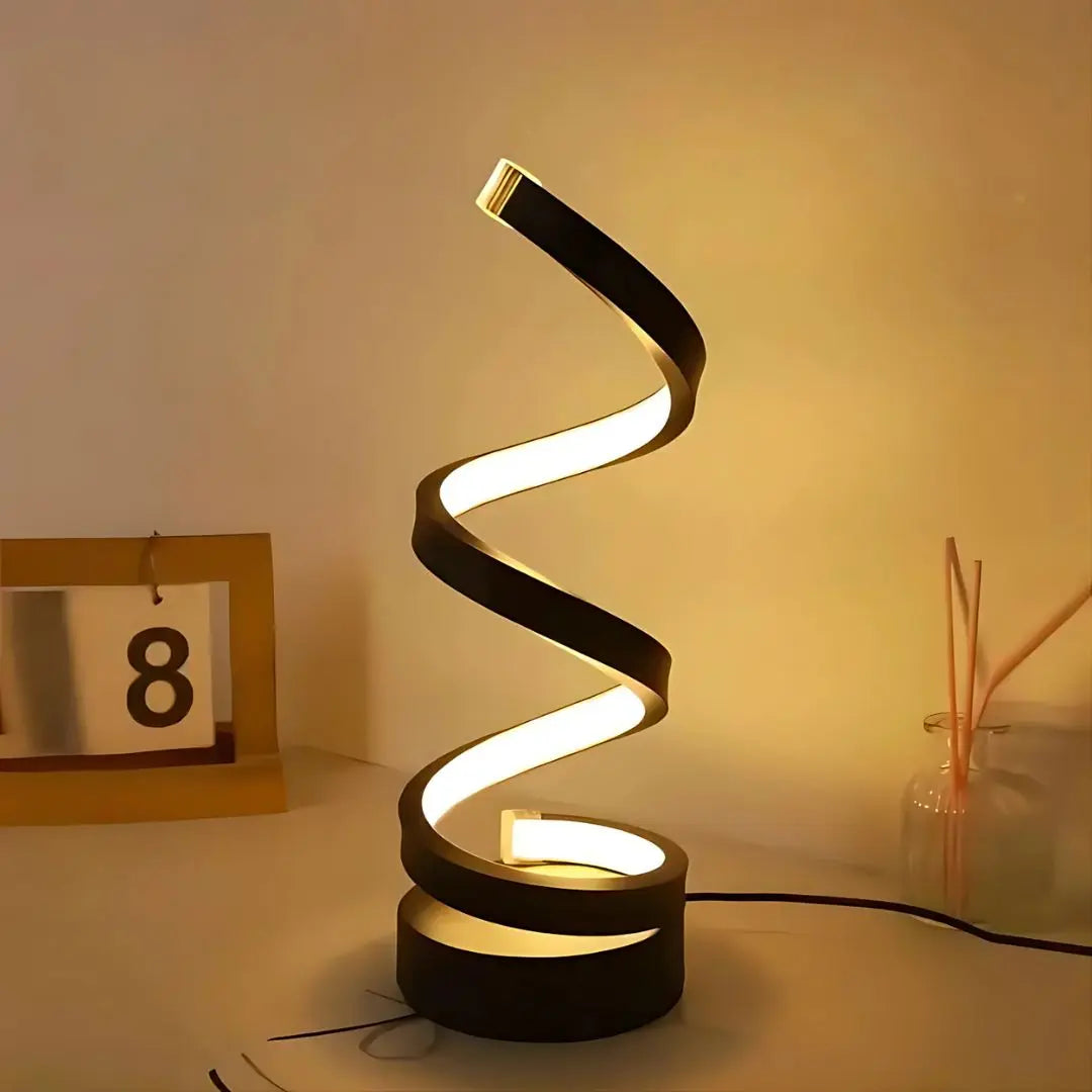 Lampe de Chevet LED Spirale - Design Moderne LuminaSpiral™-Veilleuse cocon