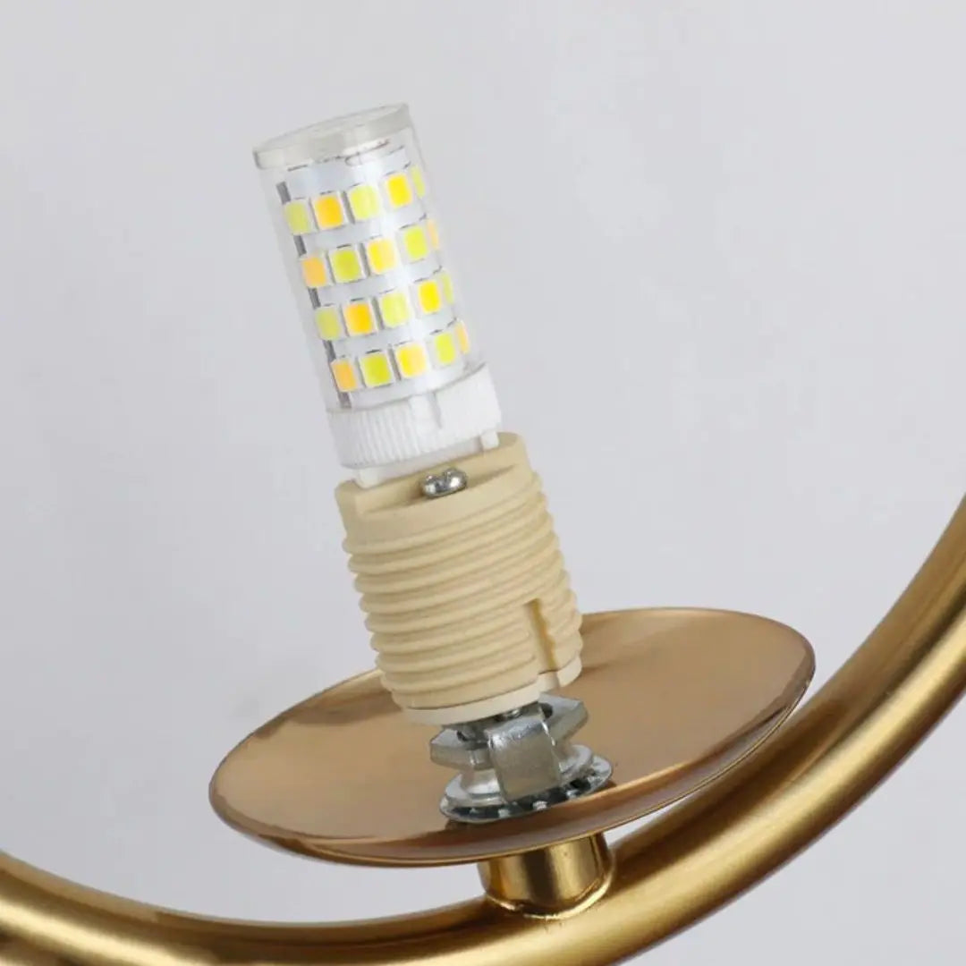 Lampe de Chevet Murale Boucle Luxe – Design Élégant en Métal et Verre-Veilleuse cocon