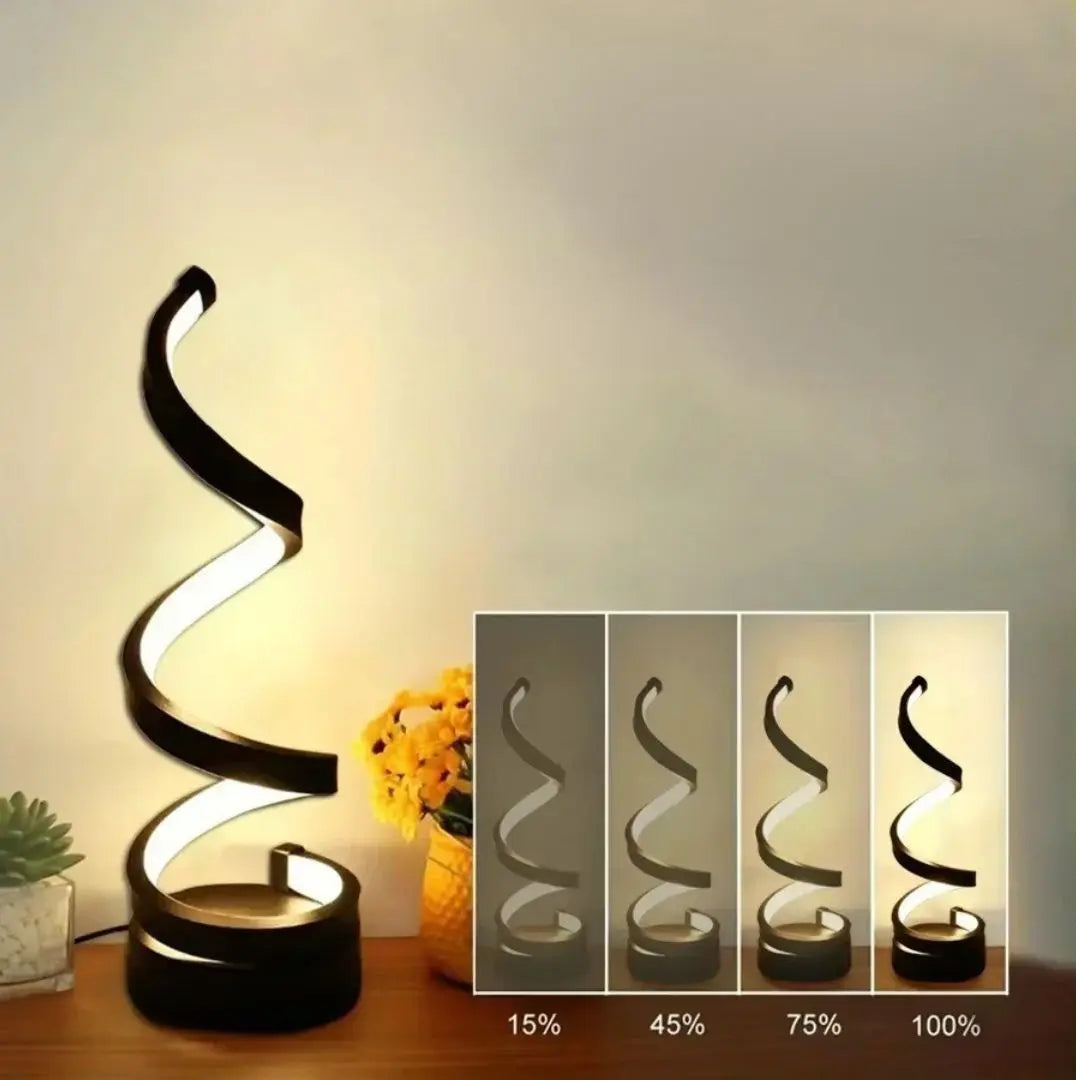 Lampe de Chevet LED Spirale - Design Moderne LuminaSpiral™-Veilleuse cocon