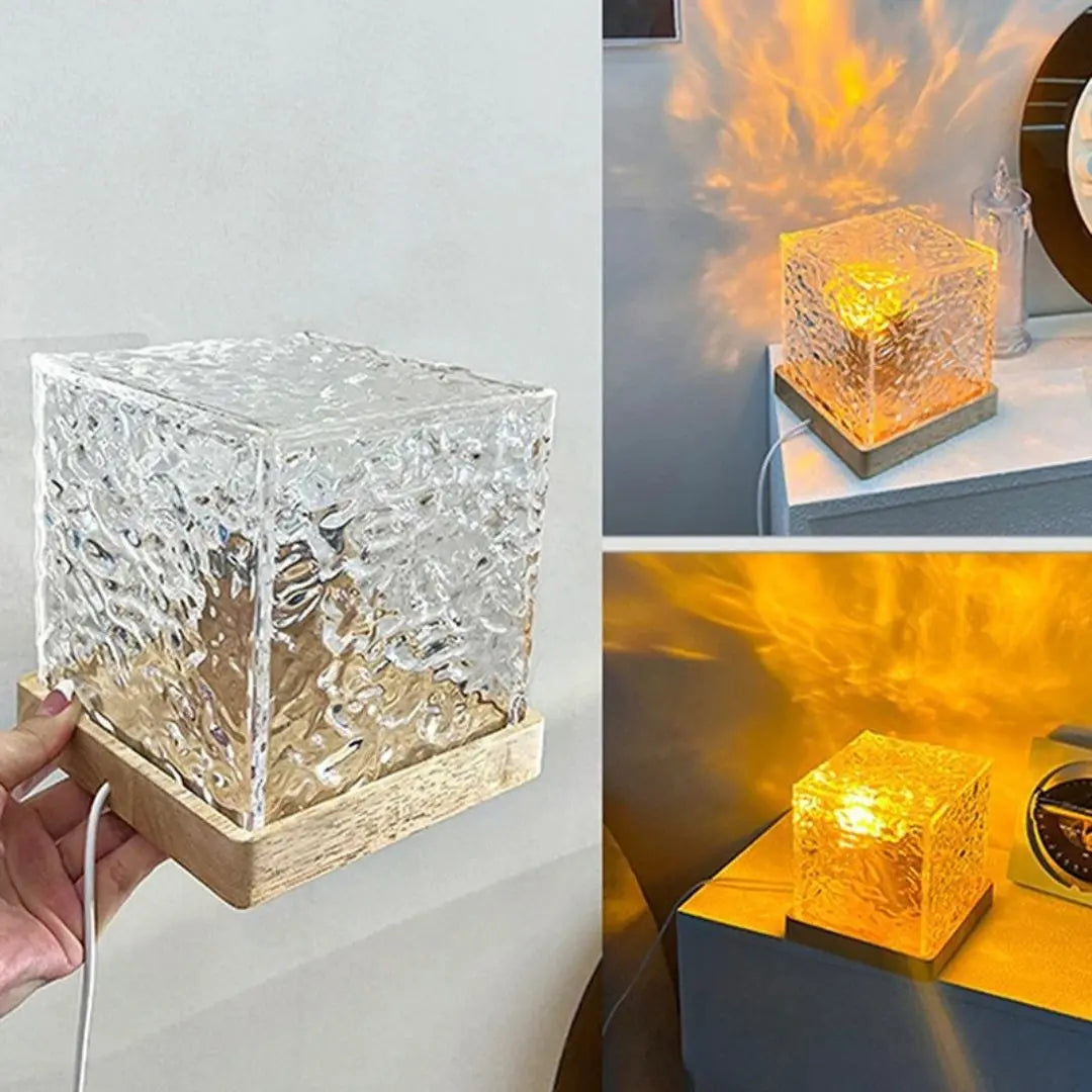 Projecteur veilleuse effet vague d’eau – AuroraGlow™-Veilleuse cocon