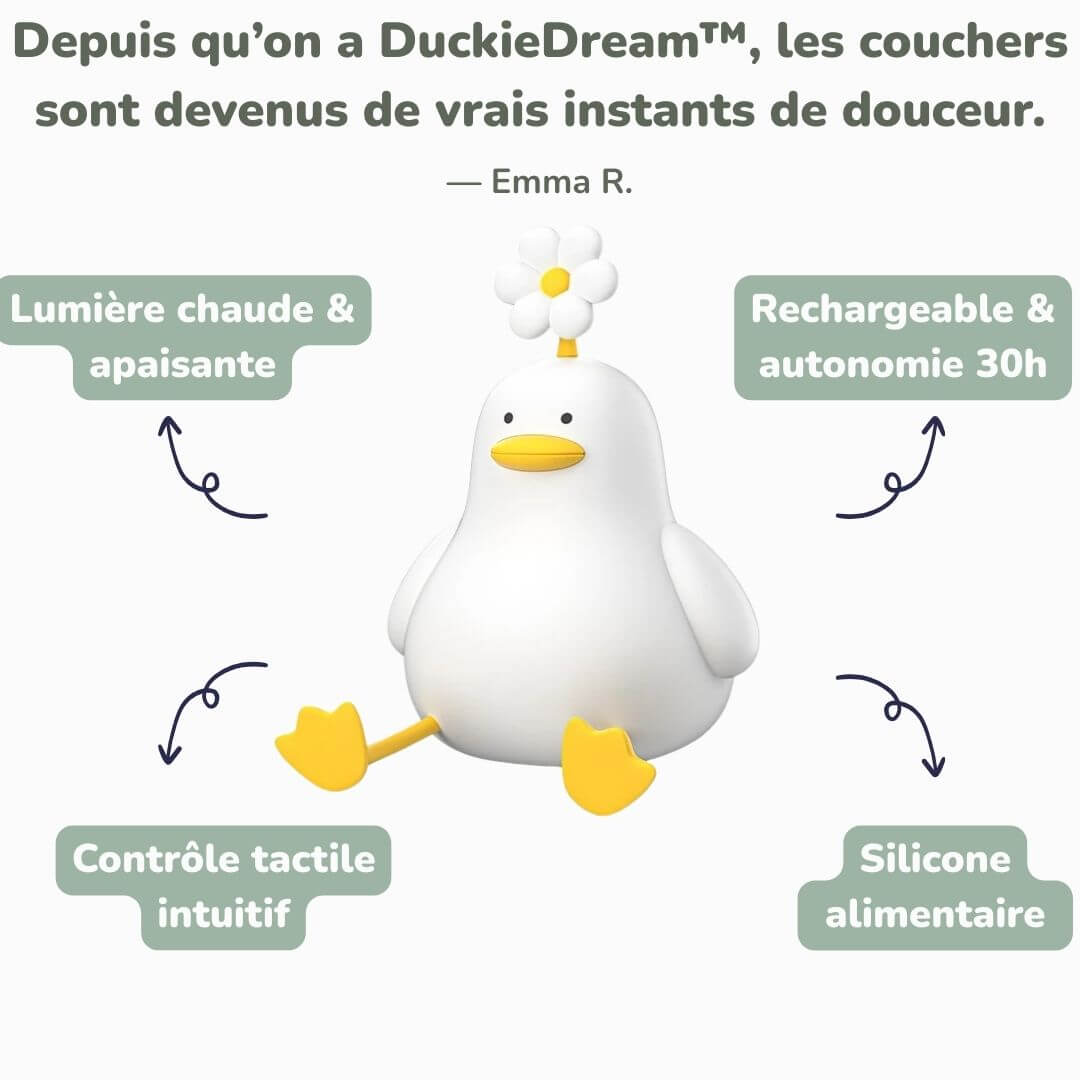 Veilleuse Canard Fleurie Enfant – DuckieDream™