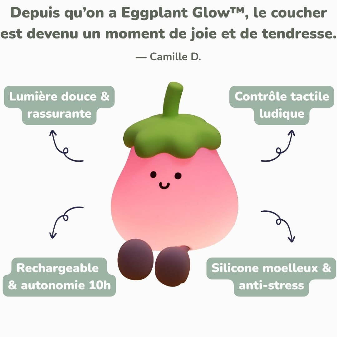Veilleuse Enfant Aubergine - Eggplant Glow™