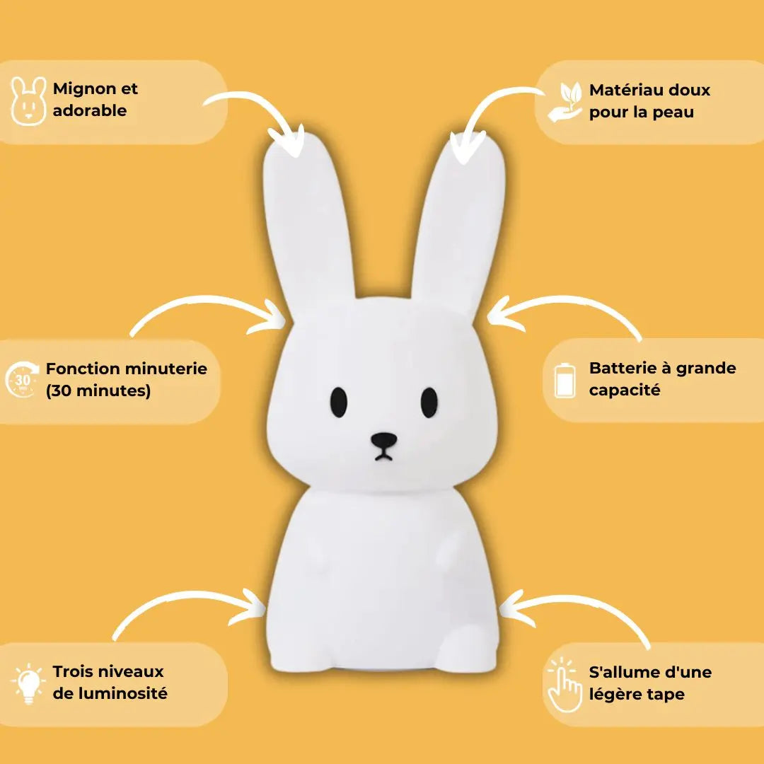 Veilleuse Enfant Multicolore - Lapin Lumi™-Veilleuse cocon
