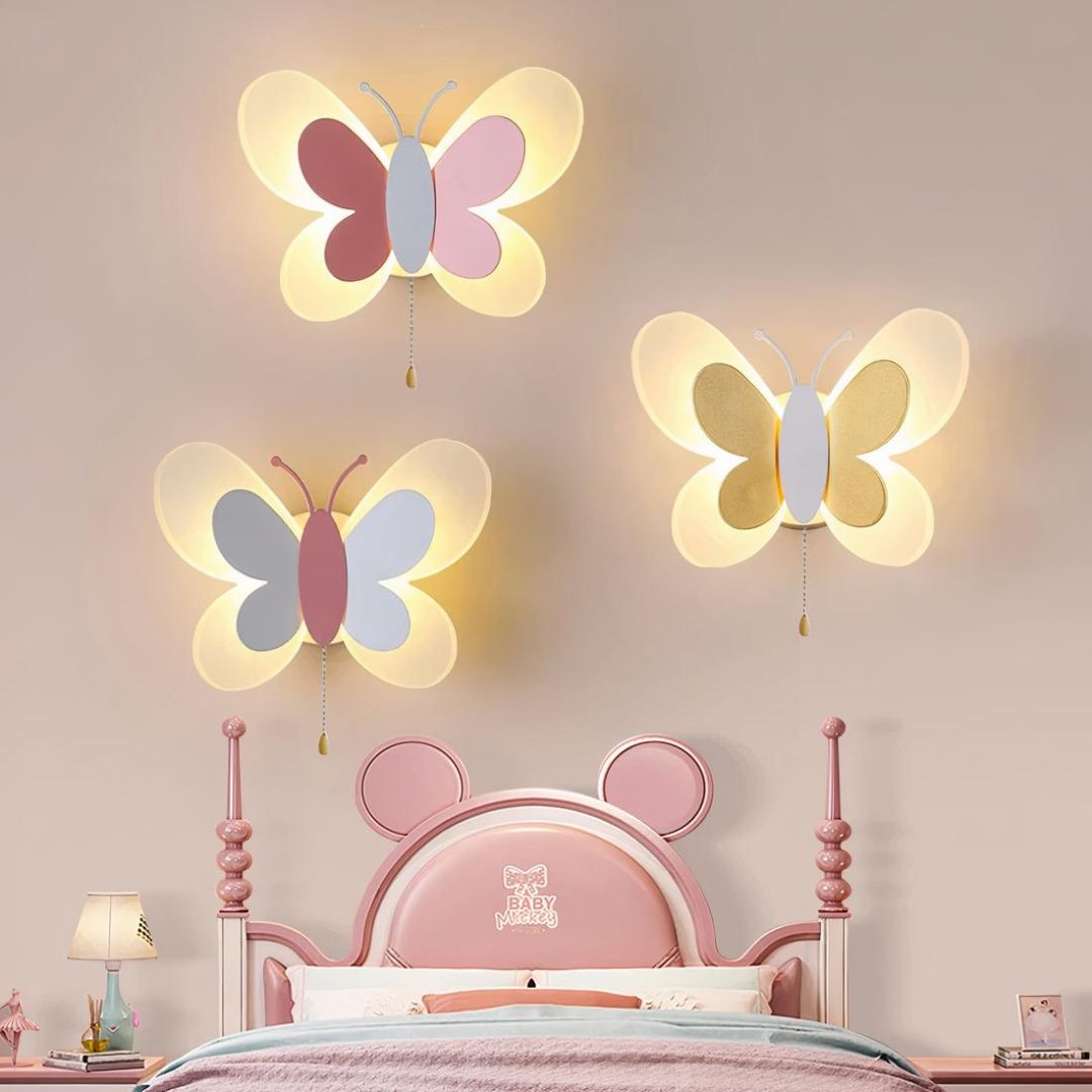 Veilleuse Murale Papillon LED – Applique Décorative pour Chambre Bébé-Veilleuse cocon