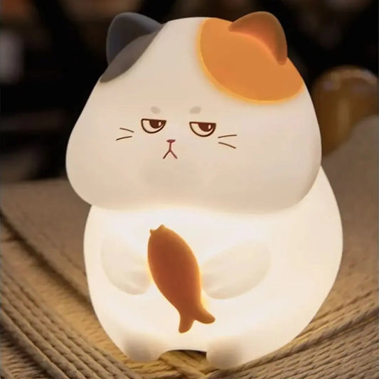 Veilleuse Chat avec LED Colorées - LumiPoisson™-Veilleuse cocon