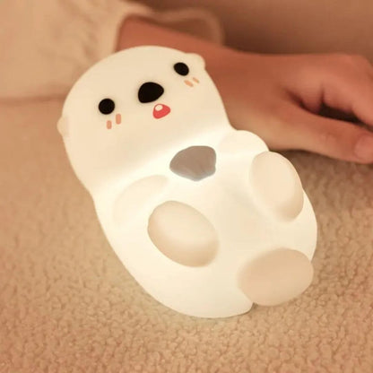 Veilleuse-Loutre-Bebe-en-Silicone-OtterGlow-Portable-Voyage