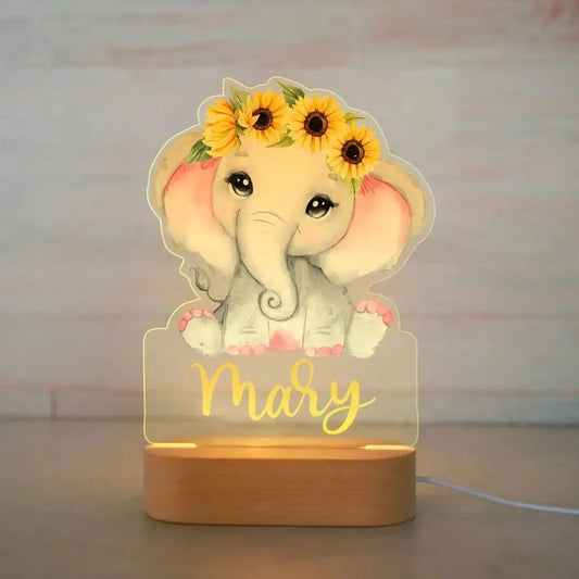 Veilleuse-Personnalisee-Mary-Elephante-chambre-enfant