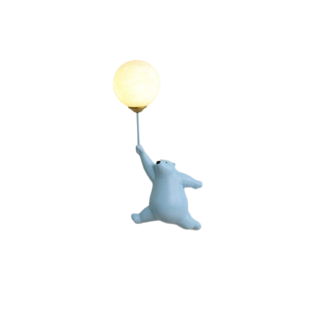 Lampe murale LED Balloon Bear - Résine et acrylique-Veilleuse cocon