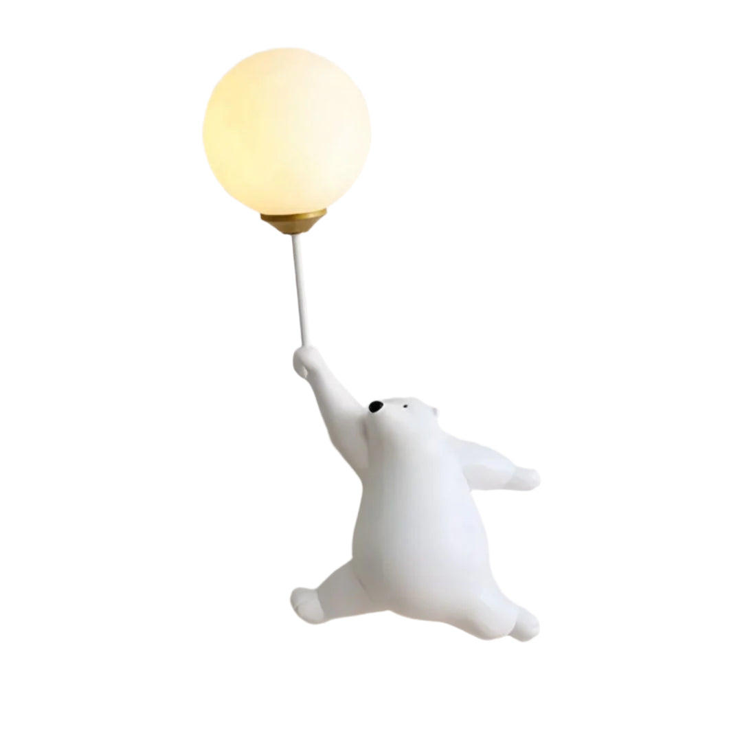 Lampe murale LED Balloon Bear - Résine et acrylique-Veilleuse cocon