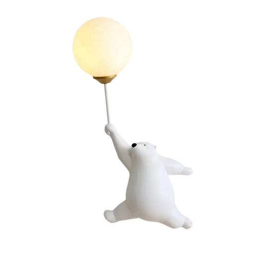 Lampe murale LED Balloon Bear - Résine et acrylique-Veilleuse cocon