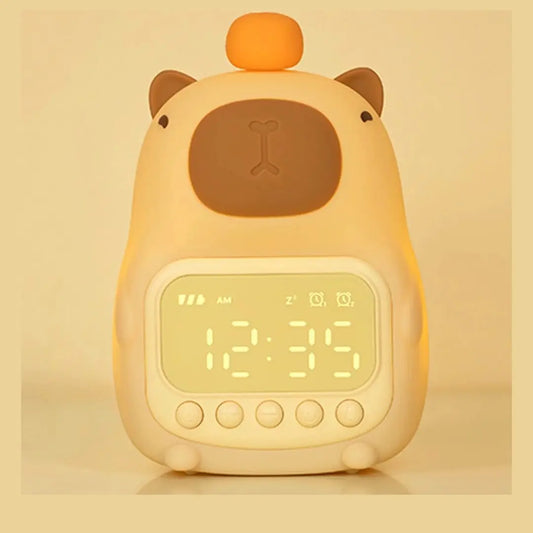 Veilleuse Enfant Capybara Horloge – CapyTime™-Veilleuse cocon