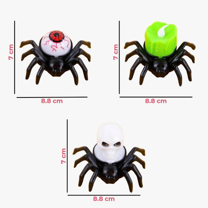 🎃 Décoration Halloween LED Araignée et Crâne – CreepyCrawl™