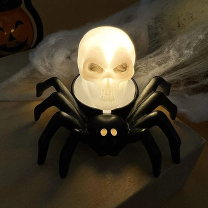 🎃 Décoration Halloween LED Araignée et Crâne – CreepyCrawl™