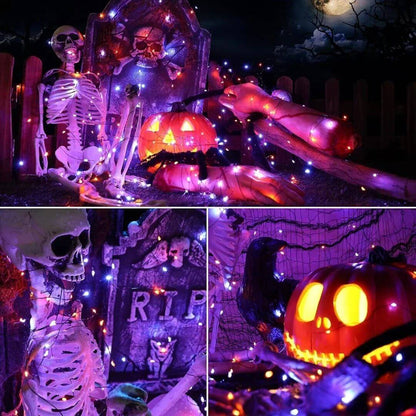 Guirlande LED Halloween Violet & Orange – SpookyTwinkle™
