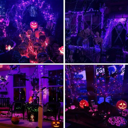 Guirlande LED Halloween Violet & Orange – SpookyTwinkle™