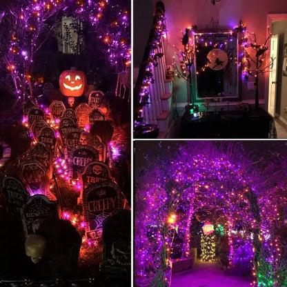 Guirlande LED Halloween Violet & Orange – SpookyTwinkle™