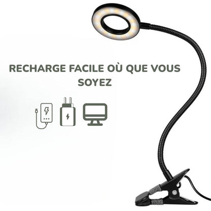 Lampe de Bureau LED à Clip – ClipLight360™