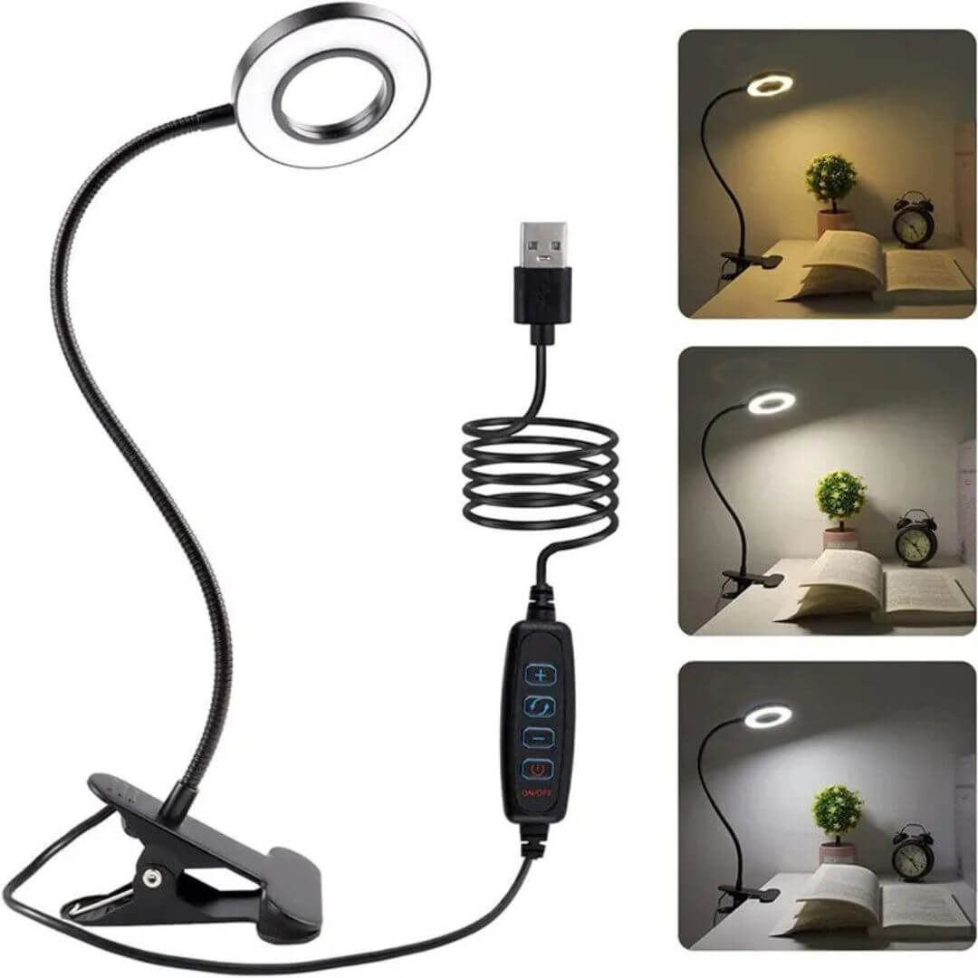 Lampe de Bureau LED à Clip – ClipLight360™