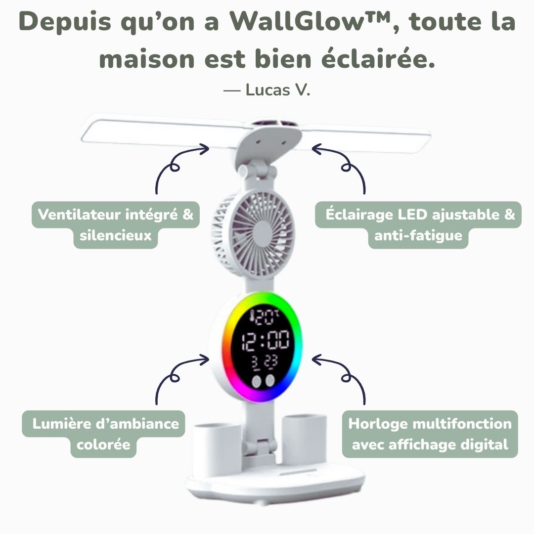 Lampe de Bureau Multifonction – SmartDeskGlow™