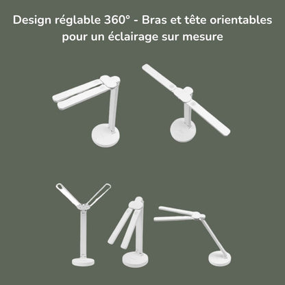 Lampe de Bureau Rechargeable à Double Tête – FlexiBright™
