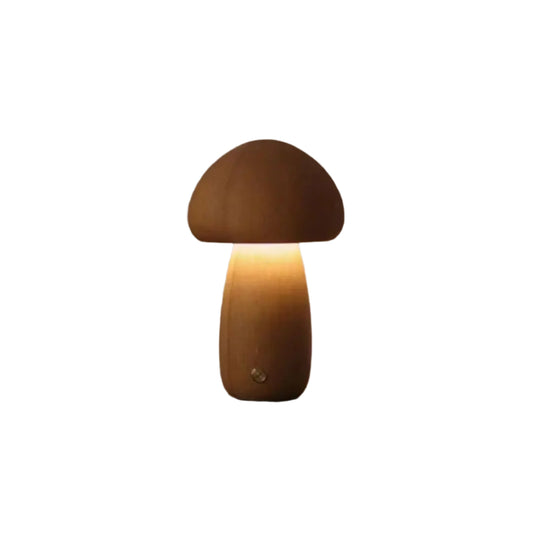 Lampe de Chevet Champignon Rechargeable LED – WoodMush™-Veilleuse cocon