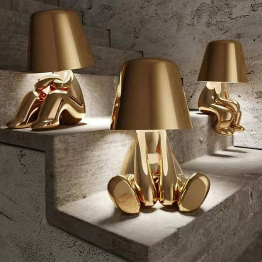 Lampe de Chevet Design Dorée – Mr. Gold Tactile™