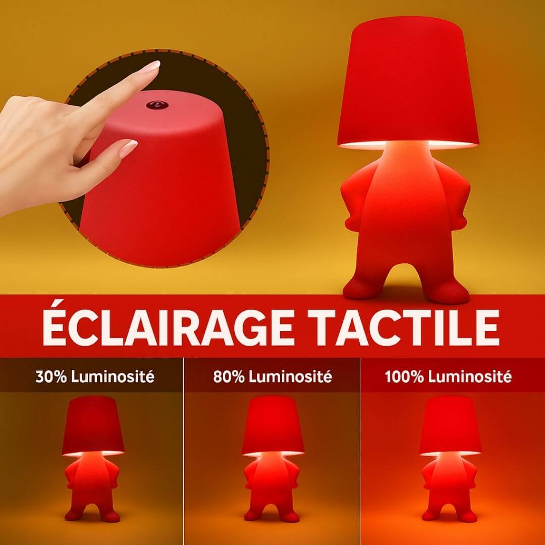 Lampe de Chevet Design – MoodBuddy™ Rouge