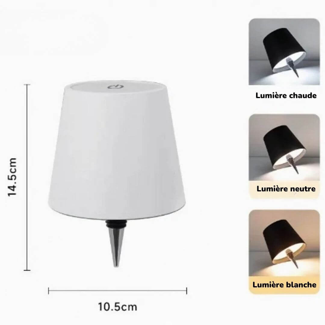 Lampe de Table Tactile Sans Fil – LumiBouchon™