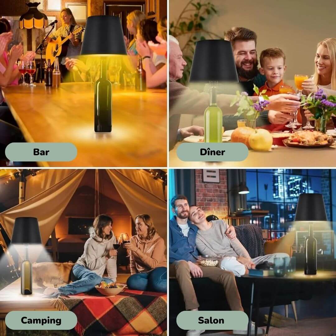 Lampe de Table Tactile Sans Fil – LumiBouchon™