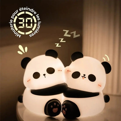 veilleuse-bebe-avec-lumiere-douce-panda-jumeaux-30-minnutes