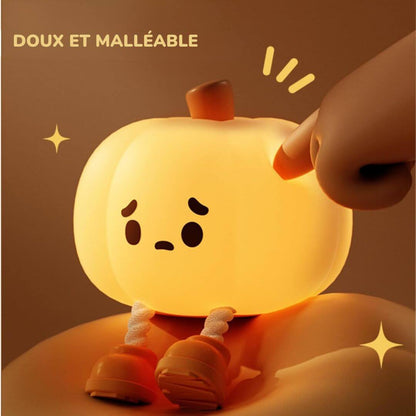 Veilleuse Citrouille Silicone pour Enfant – Citrouillou™