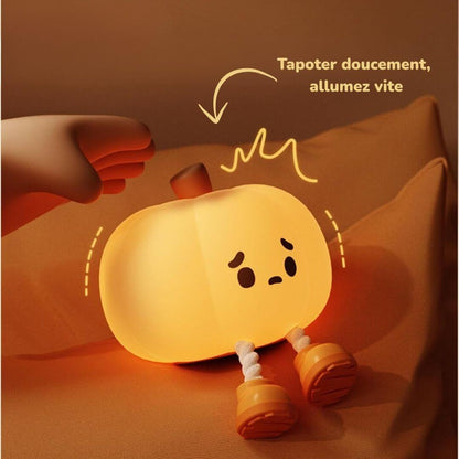 Veilleuse Citrouille Silicone pour Enfant – Citrouillou™
