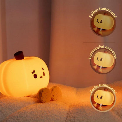 Veilleuse Citrouille Silicone pour Enfant – Citrouillou™