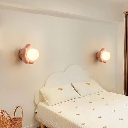 Veilleuse Murale Fleur – Applique LED en Résine et Acrylique pour Chambre d’Enfant-Veilleuse cocon
