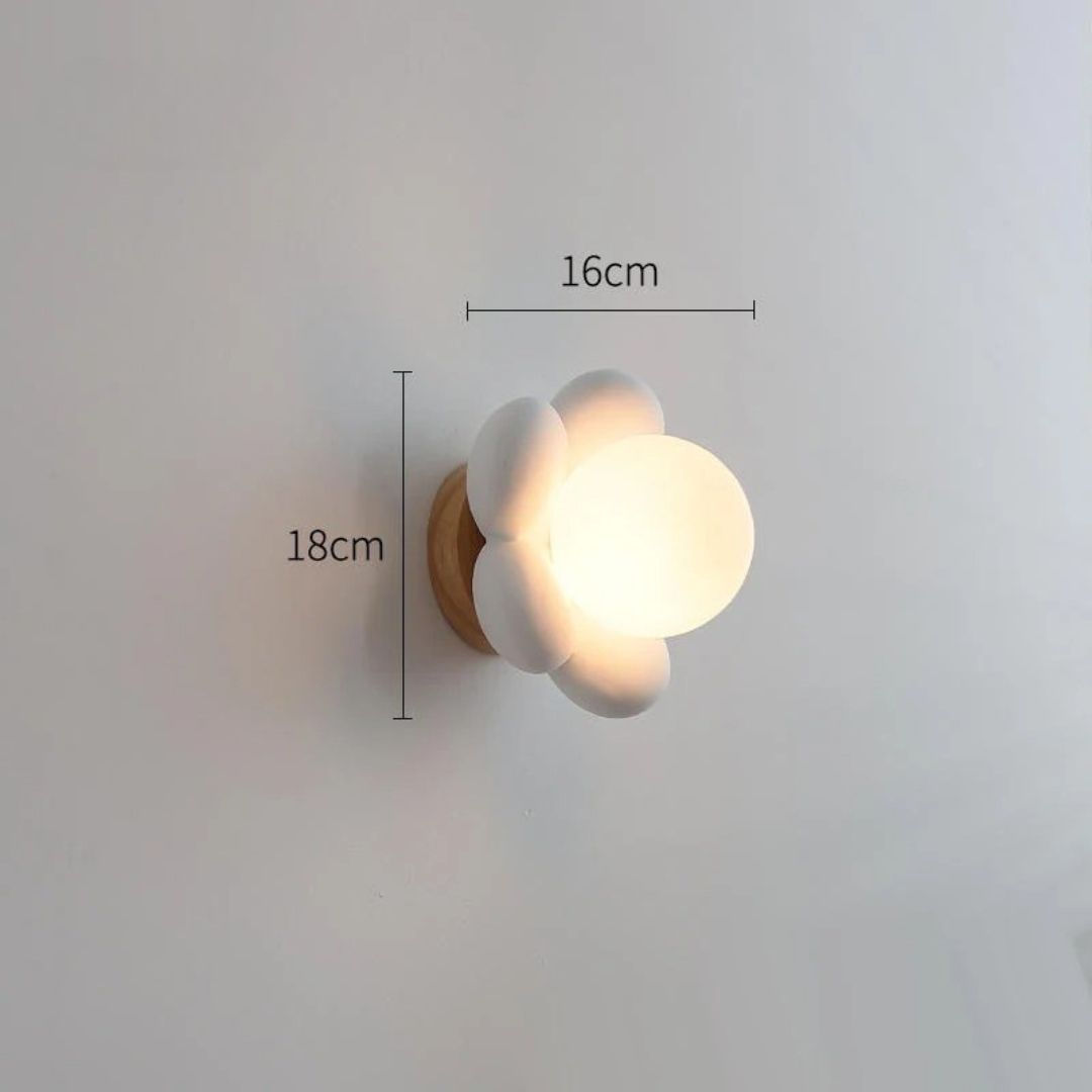 Veilleuse Murale Fleur – Applique LED en Résine et Acrylique pour Chambre d’Enfant-Veilleuse cocon