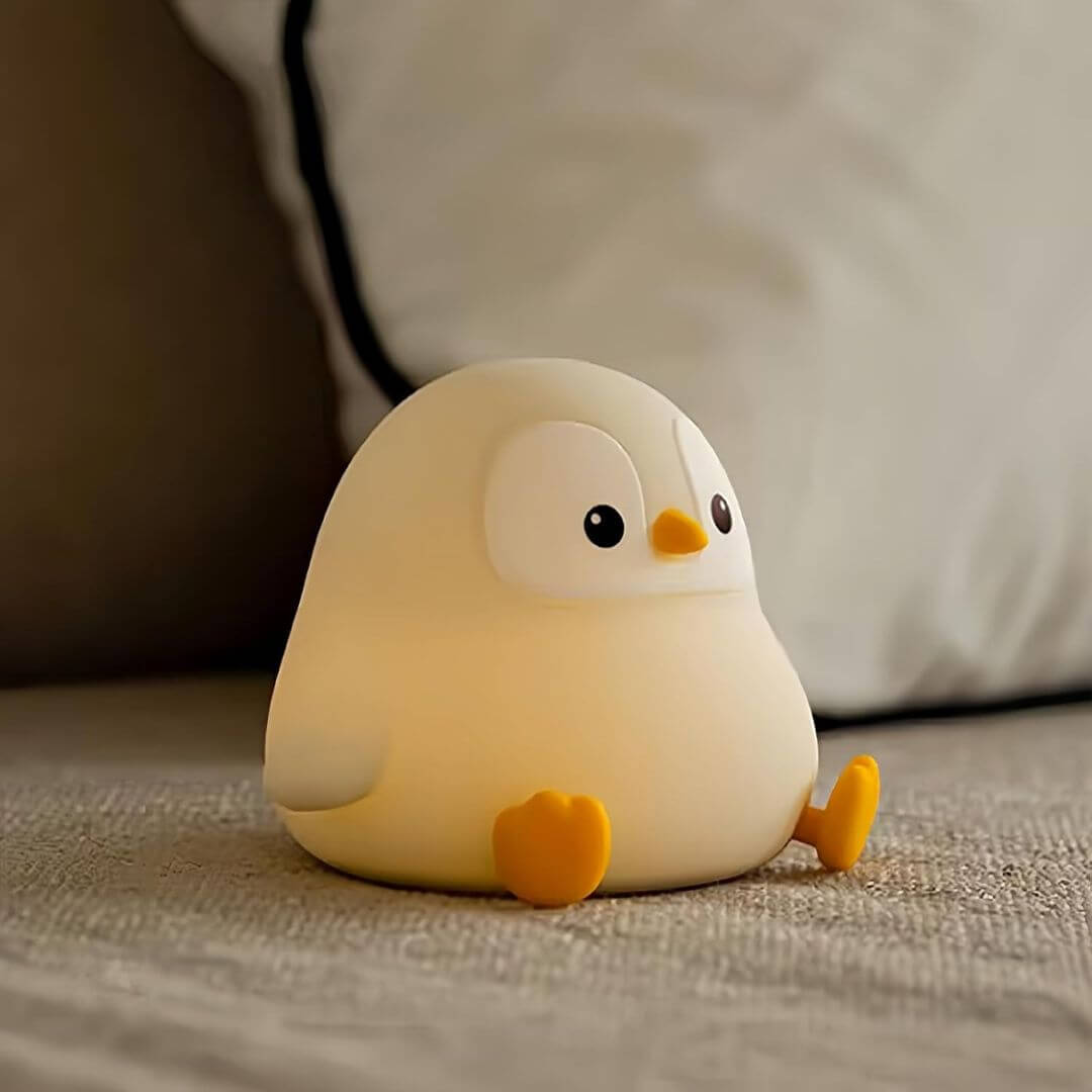 Veilleuse Pingouin Assis Enfant – LumiPenguin™