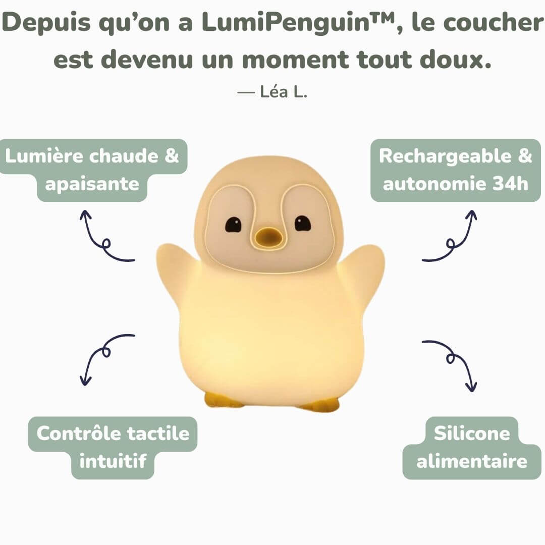 Veilleuse Pingouin Debout Enfant – LumiPenguin™