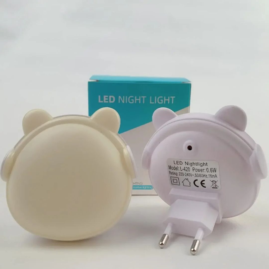 Veilleuse Prise Ours LED – Lumière Douce et Automatique pour Enfants-Veilleuse cocon